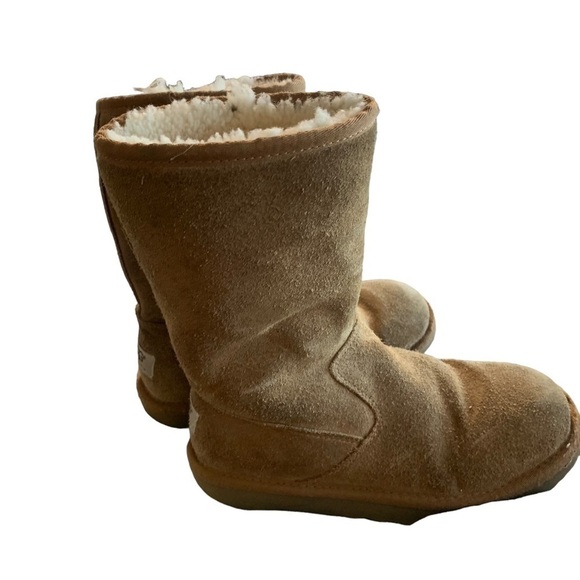 UGG Kids Lil Sunshine II Back Zipper Chestnut Suede Winter Boots Sz 2 - Picture 7 of 11